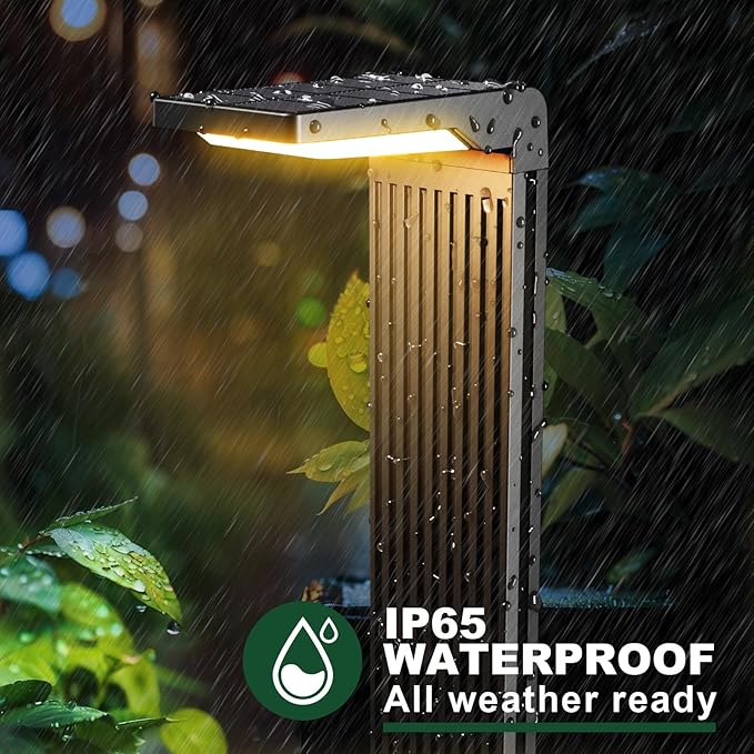 Solar Pathway Lights Outdoor 6Pack, Bright 60LED Solar Path Lights Outside Waterproof, Warm & Cool Walkway Light Solar Powered, Landscape Lighting for Driveway Lawn Patio Garden Yard