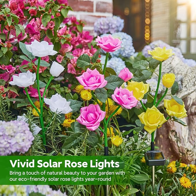 Solar Driveway Path Lights 6-Pack, IP65 Waterproof