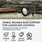 Black Yard Post Cap Lights, Solar LED
