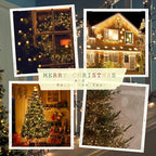 Christmas Porch String Lights 2-Pack, 66ft 200 LED Waterproof