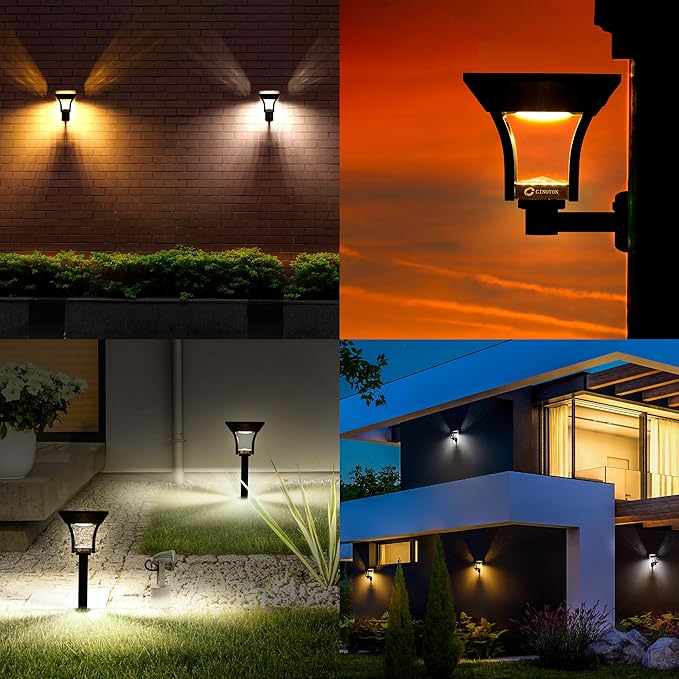 4-Pack IP65 Solar Landscape Lights for Walkway