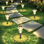 16-Pack Warm White Solar Path Lights, Outdoor Driveway LED