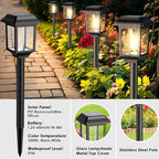 8-Pack Solar Pathway Lights, Waterproof LED Yard Lights
