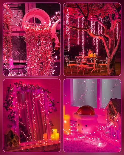5ft Christmas LED String Lights, Waterproof Timer Lights