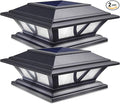 2-Pack 2-Mode Warm White Fence Post Cap Lights, Solar LED