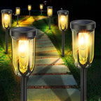 8-Pack Solar Path Lights, Outdoor Yard LED