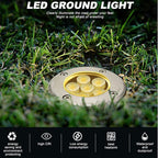Warm White Flat Solar Landscape Lights, Waterproof LED