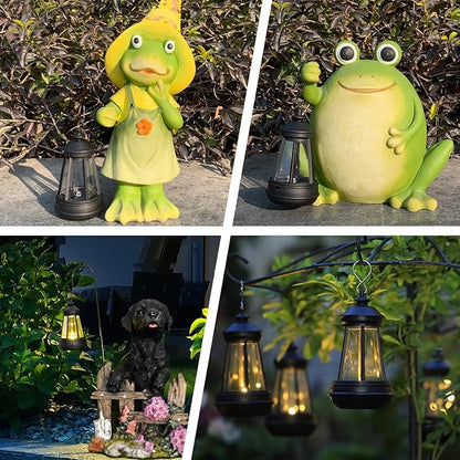 Outdoor Figurine Mini Solar Lantern Replacement LED DIY Small Solar Lantern Outdoor IP44 Waterproof 2PACK