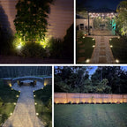 Solar Flat Disk Lights 12-Pack, Waterproof Driveway