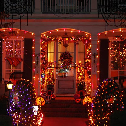 Dazzle Bright Halloween Fairy String Lights, 20 FT 60 LED Copper Wire Battery Operated Waterproof Lights, Halloween Decorations for Indoor Home Outdoor Garden Patio Yard Party Decor (Orange)