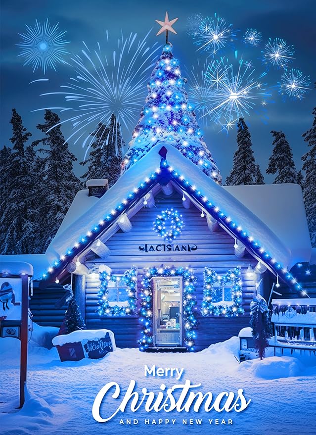 33ft Christmas LED String Lights, Waterproof Timer Lights