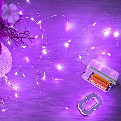 50 LED Christmas Twinkle Lights, 16ft Waterproof for Porch