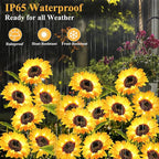 2-Pack Solar Pathway Lights, Waterproof LED Garden Lights