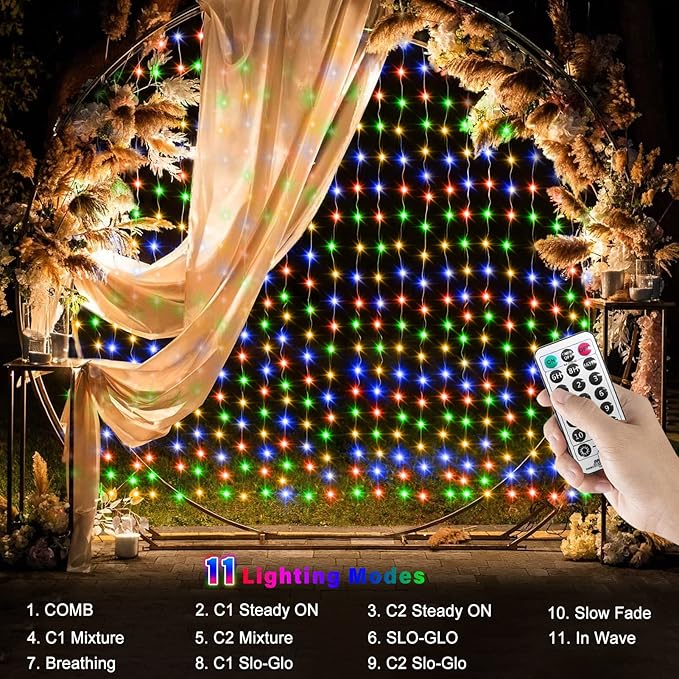 Warm White Yard String Lights, 20ft Weatherproof LED