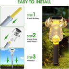 Solar Walkway Path Lights 8-Pack, Waterproof