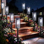 8-Pack Cool White Solar Path Lights, Outdoor Walkway LED