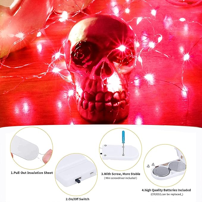 15-Pack Christmas String Lights, 6ft 20 LED Waterproof Twinkle Lights
