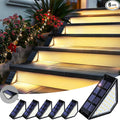 6-Pack Warm White Fence Solar Lights, Waterproof LED