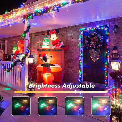 Lakumu 132FT(66*2) Rechargeable Fairy Lights Battery Operated, LED String Lightswith Remote &Timer, Multicolor Twinkle Lights for Bedroom Waterproof Outdoor Camping DIY Wedding Christmas Decorations