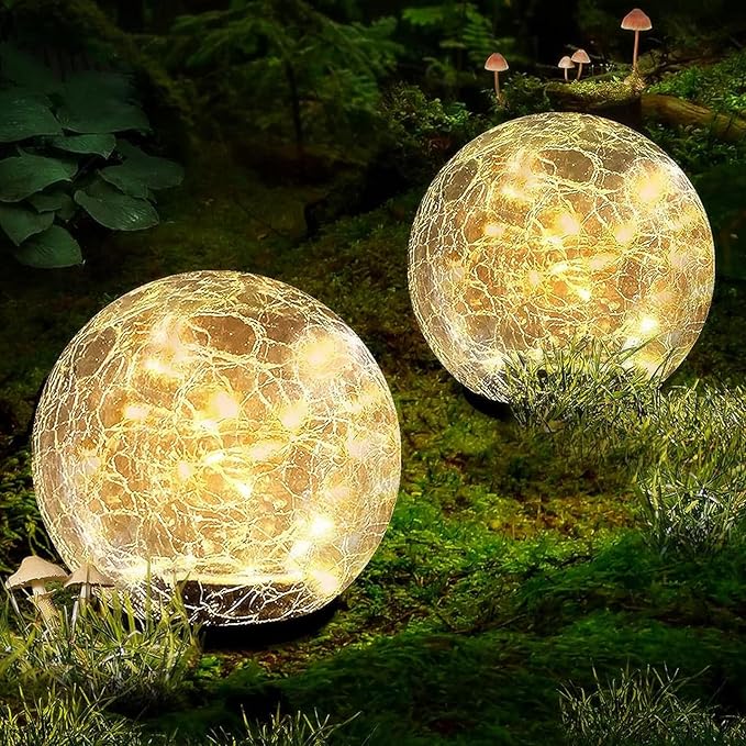 2-Pack Solar Landscape Lights for Driveway