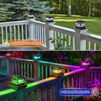 4-Pack Bright Solar Post Cap Lights for Fence, LED