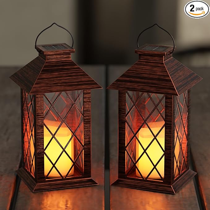 Courtyard Solar Hanging Lanterns, Classic Backyard Decor