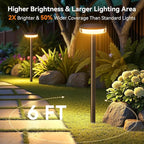 Solar Garden Path Lights 6-Pack, Waterproof