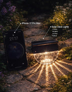 4-Pack Deck Solar Lights, Waterproof LED