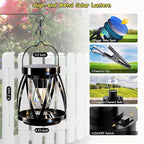 Courtyard Solar Lantern Set 2-Pack, Elegant Outdoor Lighting