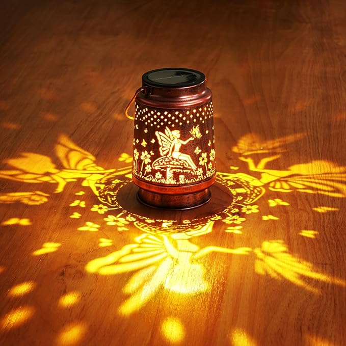 Homemory Solar Lanterns Outdoor Waterproof Fairy Lights Garden Decor, Birthday Gifts for Women Mom Grandma, LED Hanging Solar Lights for Yard, Patio, Backyard, Porch, Lawn