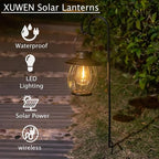 Elegant Backyard Solar Lanterns for Backyard, Waterproof LED