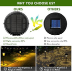 2-Pack Warm White Solar Path Lights, Outdoor Driveway LED