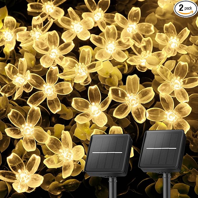 Christmas Patio String Lights 2-Pack, 52ft 120 LED Waterproof