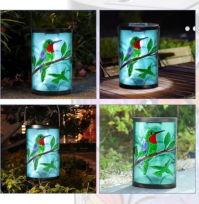 Solar Bird Lanterns, Yard Hanging LED Decor