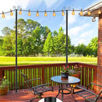 Heavy-Duty String Light Poles, 8ft Party
