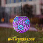 Solar Mosaic Lanterns, Patio Hanging LED Decor