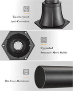 Black Solar Fence Post Lights, Outdoor LED Caps
