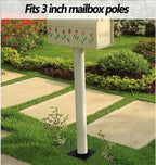 Post Light Pier Mount Adapter, 3" Heavy-Duty