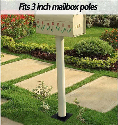 3 Inch Pier Mount Base,Heavy Duty Pier Mount Adapter for 3" Post Light Fixtures, Mounting Hardware Included