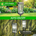 8-Pack Cool White Solar Path Lights, Outdoor Driveway LED