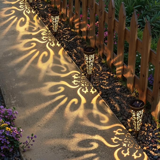 Solar Garden Path Lights 6-Pack, Waterproof