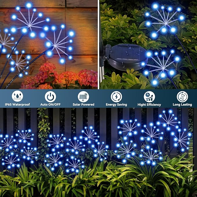 Solar Driveway Path Lights 2-Pack, Waterproof