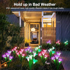 Solar Garden Path Lights 4-Pack, Waterproof