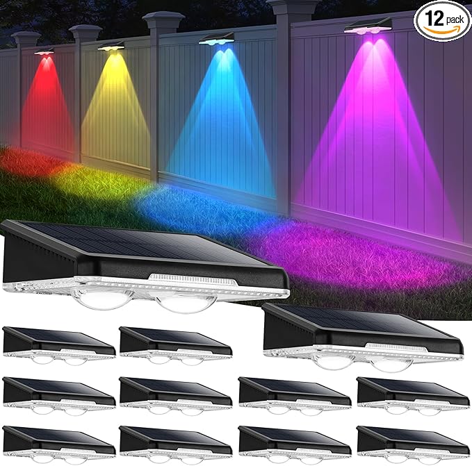 Warm White Sleek Solar Patio Lights, Outdoor LED