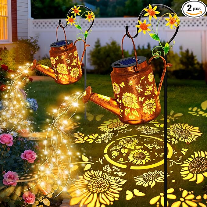 Solar Sunflower Garden Statue Light, Outdoor Decor