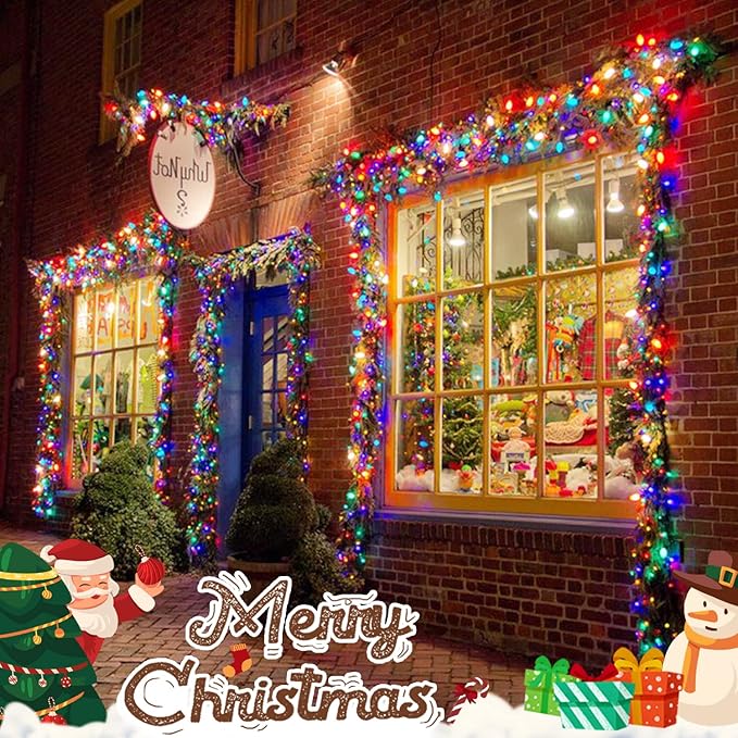33ft Christmas LED String Lights, Waterproof Timer Lights