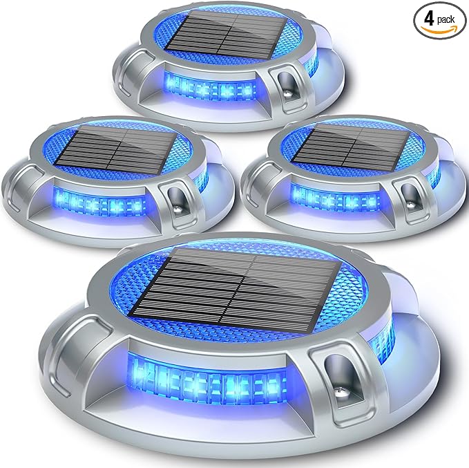 Solar Gutter Lights 4-Pack, Waterproof LED