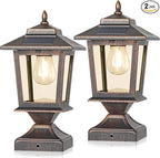 2-Pack Solar Post Cap Lights for Patio, LED