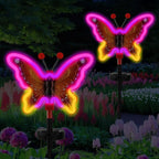Red Solar Pathway Lights 2-Pack, Garden LED