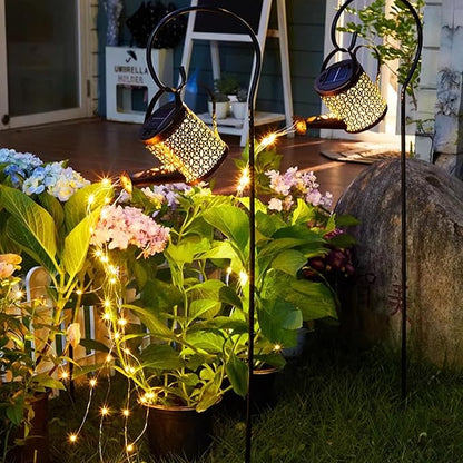 Solar Watering Can with Lights - Outdoor Garden Decor, Waterproof Hanging Lantern Landscape Lights for Yard, Patio, Pathway
